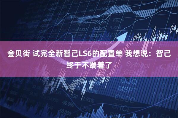 金贝街 试完全新智己LS6的配置单 我想说：智己终于不端着了